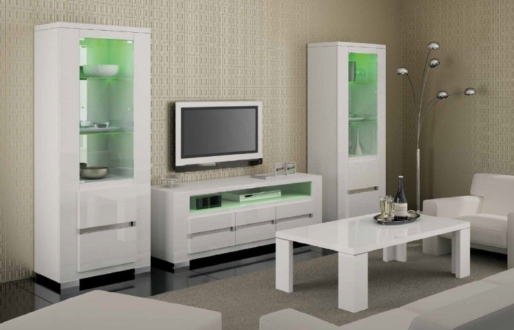 Mueble con LED integrado, unidades de pared asombrosas.