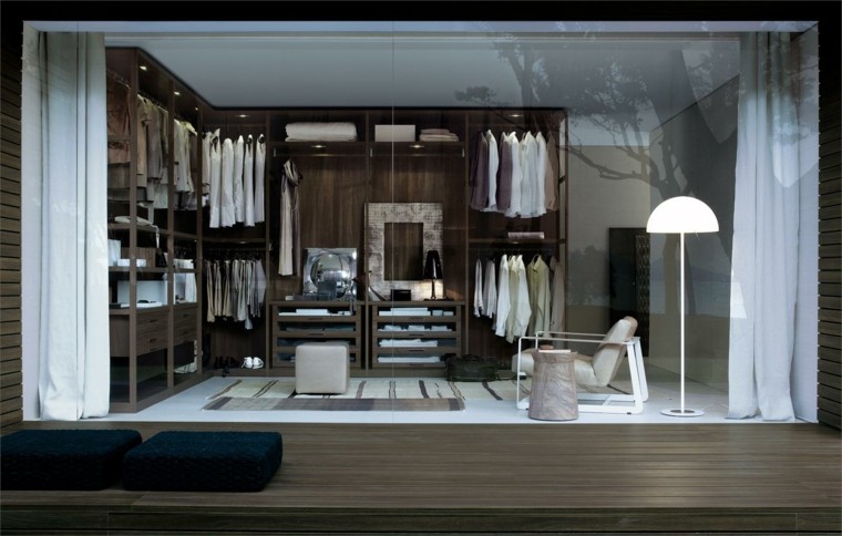 vestidor moderno pared vidrio cristal