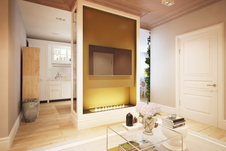 Ambiente con chimenea, diferenciando tu espacio.