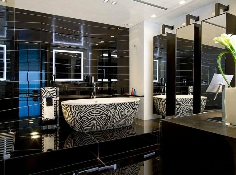 bañera diseño zebra moderna negra
