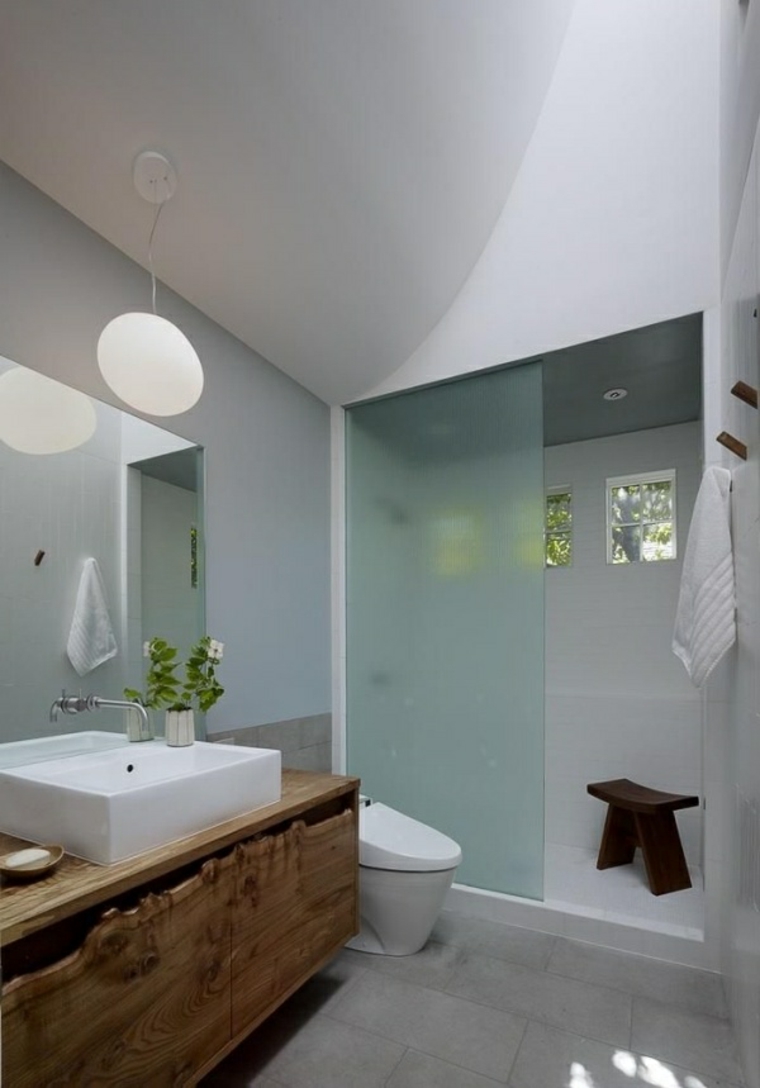 baños rusticos diseño modrno banca natural