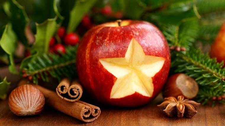 bonita decoracion manzana estrella