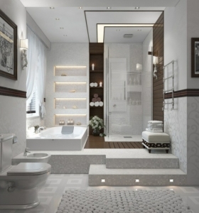 Baños modernos con ducha - cincuenta ideas estupendas