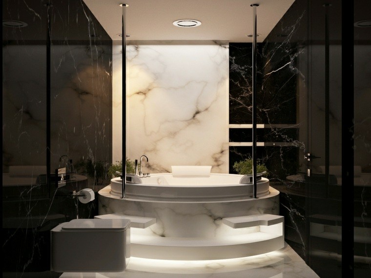 bonito diseño baño azulejos marmol