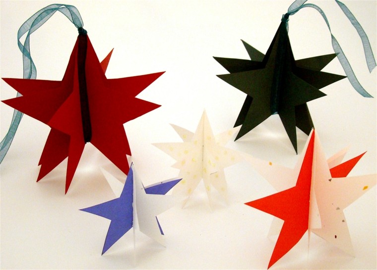 estrelas coloridas colores estrellas lazos colgantes colorido