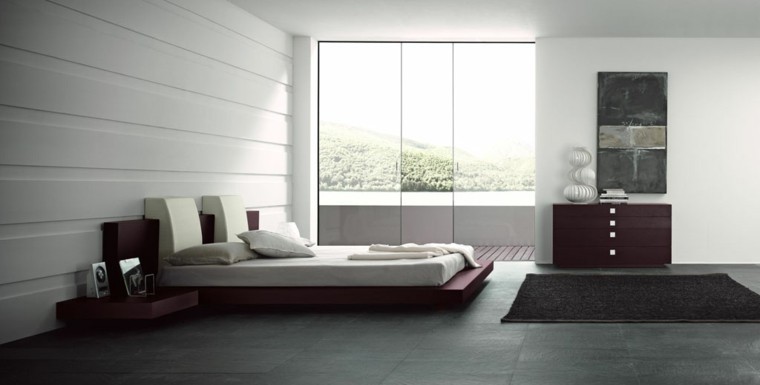 colores para habitaciones moderno minimalista cama