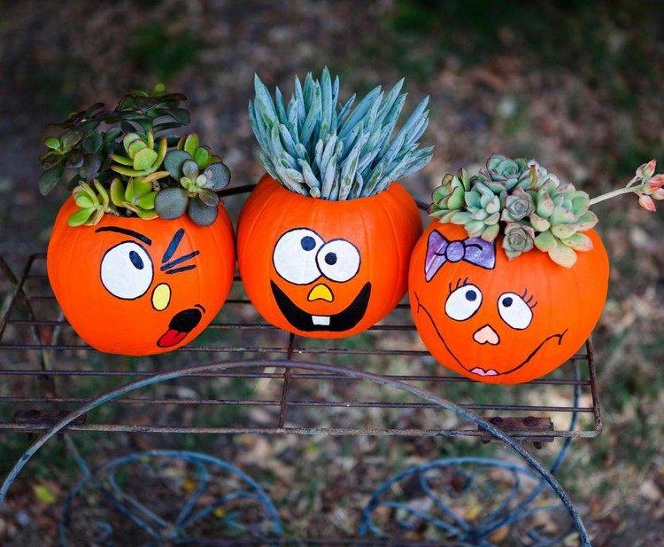 decoracion infantil diseño calabaza plantas naranja