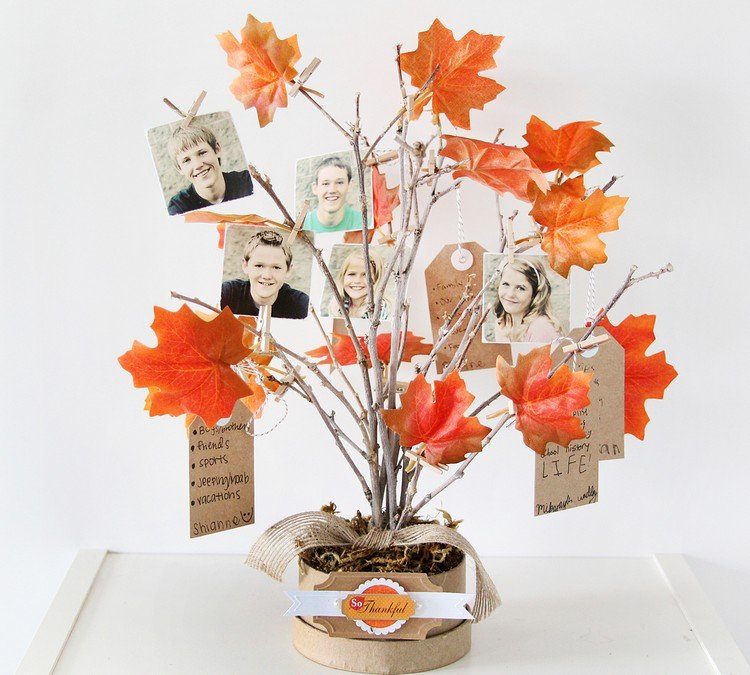 decoracion infantil diseño ramas naranja hojas