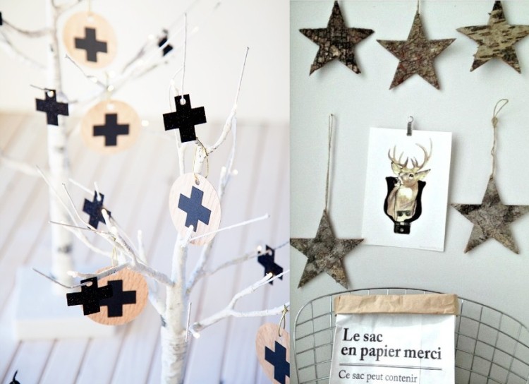 decoracion navideña escandinava estrellas cruces ideas