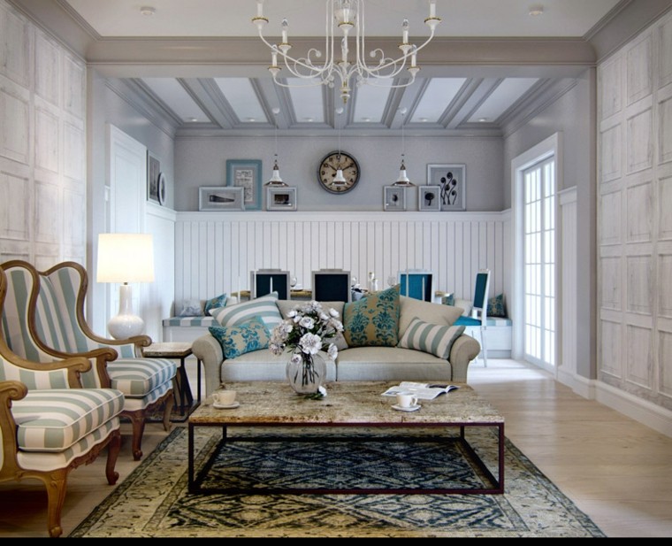 diseno estilo rustico apartamento mesa marmol lujosa ideas