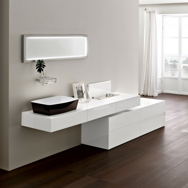 diseño baños modernos minimalista planta suelo