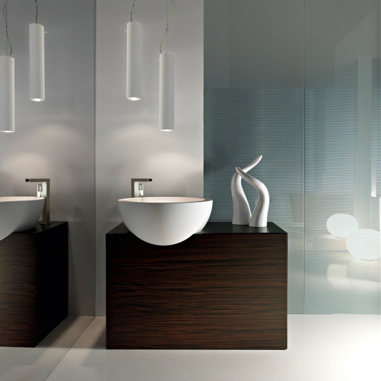 diseño baños modernos muebles minimalista esculturas