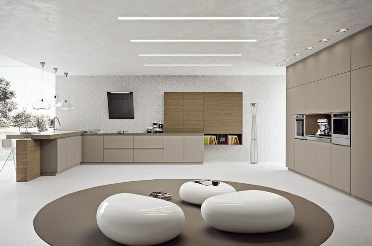 diseño de cocina en tonos beige diseño cocina moderna tonos beige