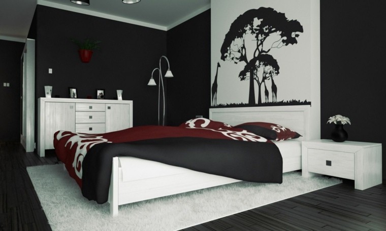 Dormitorios de matrimonio de colores oscuros - 50 ideas