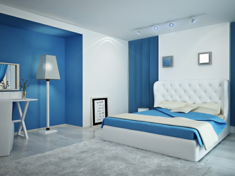 Azul y blanco - los colores de moda para interiores