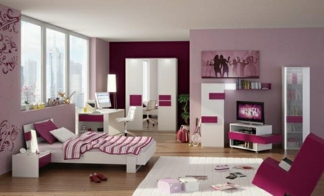diseño color rosa magenta cuarto