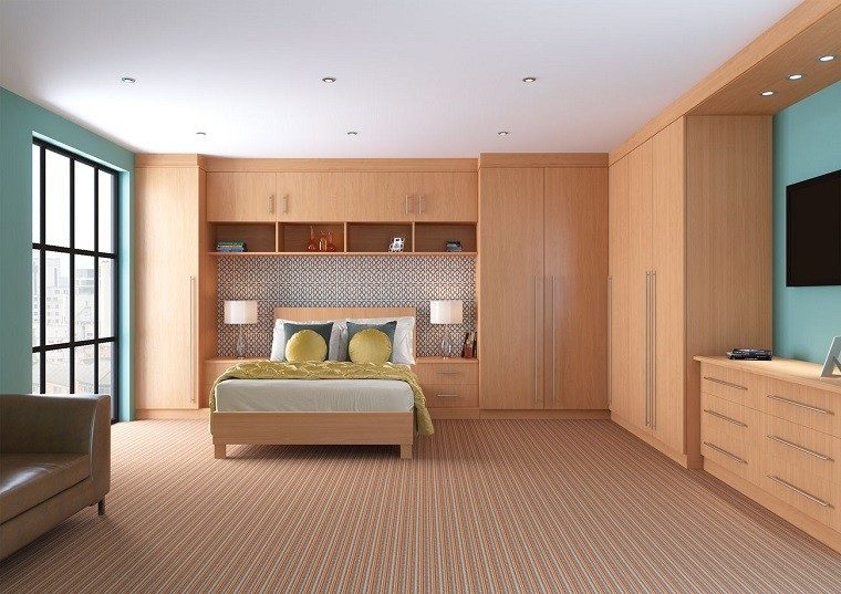 diseños habitaciones modernas todo madera