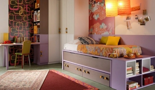 dormitorios juveniles chica colores rosa