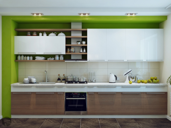 diseño cocinas modernas verde