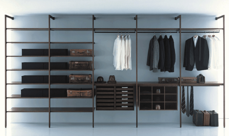 estantes minimalistas vestidores modernos