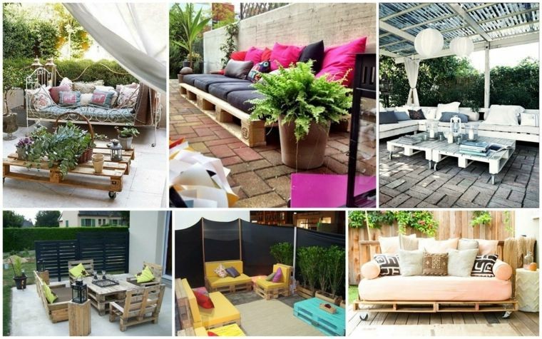muebles de jardín de palets foto collage muebles pallet madera