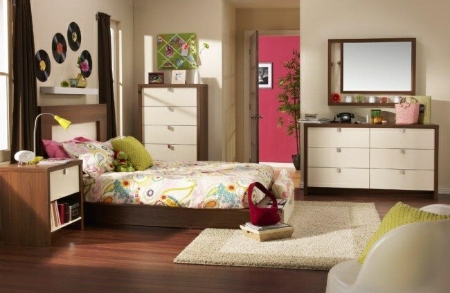 habitaciones infantiles modernas color madera