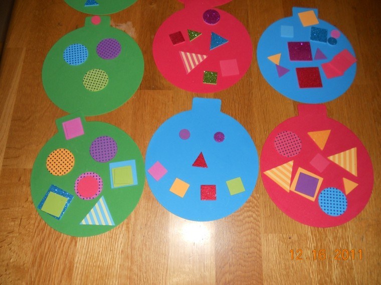 manualidades de navidad para niños colorida madera