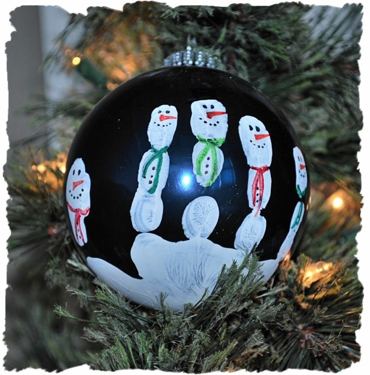manualidades de navidad para niños esfera pintada bola
