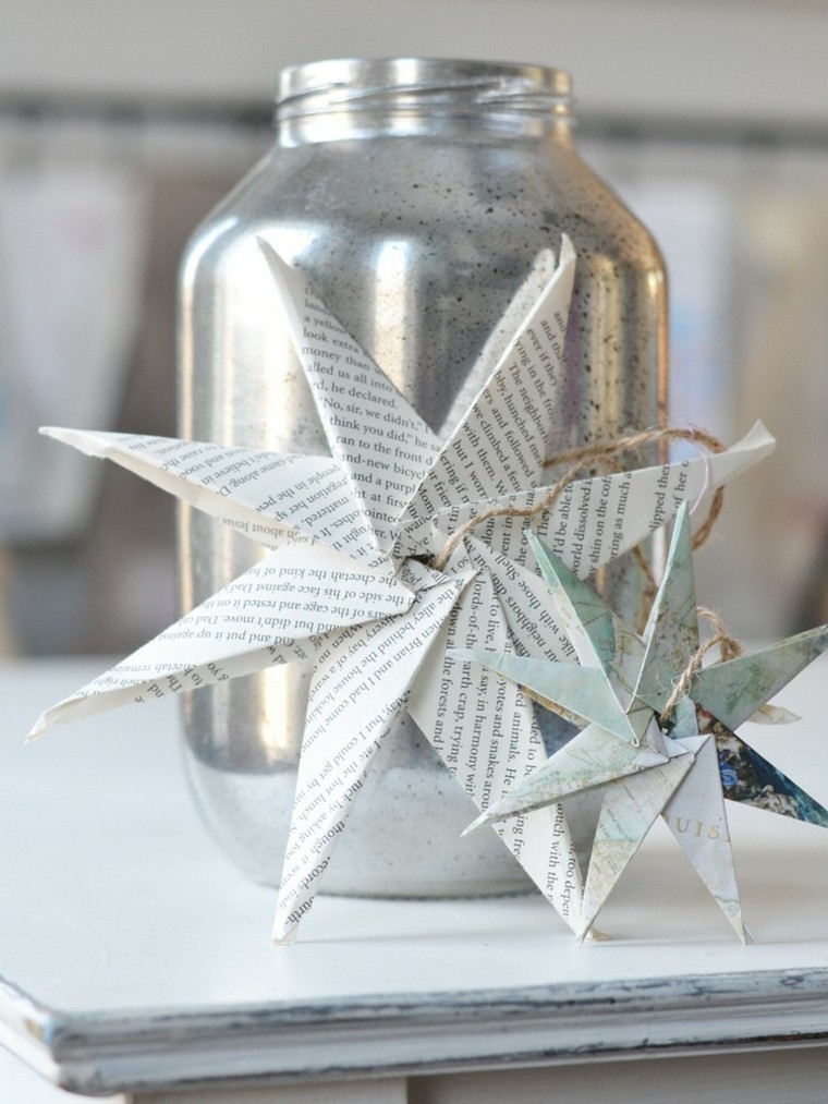 manualidades con papel estrellas manualidades con papel cristal plateado diy