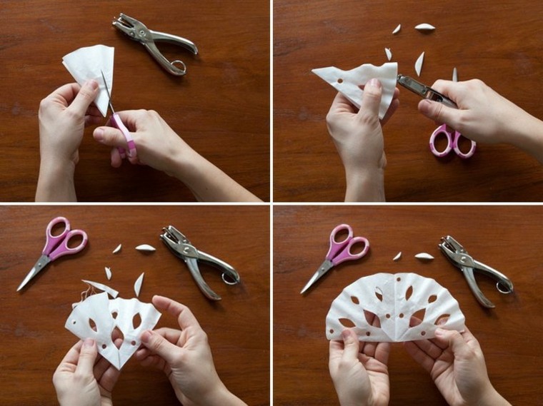 pasos para el corte manualidades con papel tijeras corte abanico