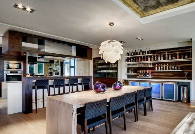 cocina mesa comedor madera moderna