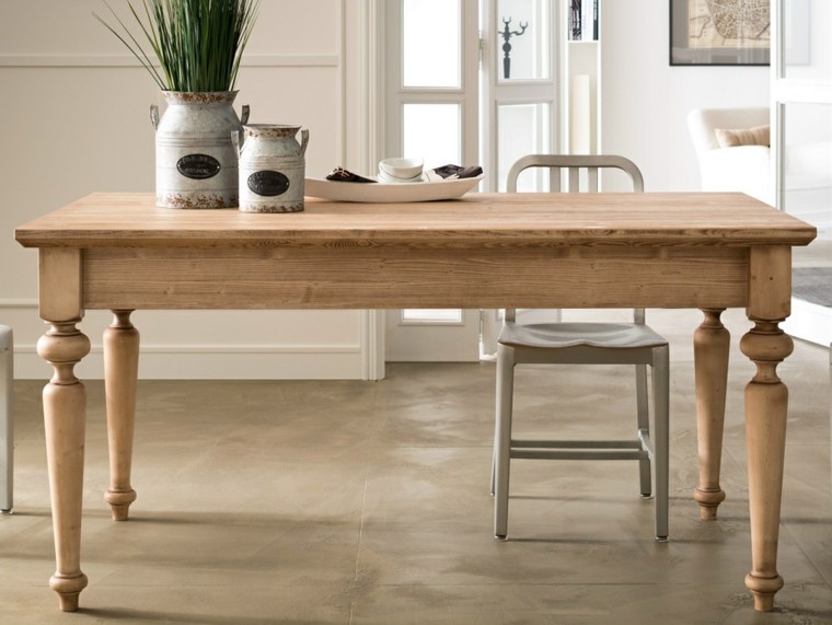 mesa madera comedor estilo clasico natural ideas