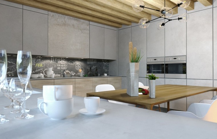 mesa techo vigas madera