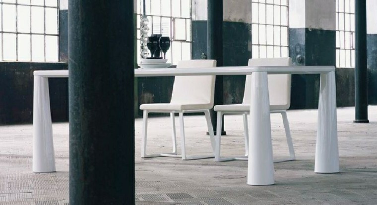 mesas comedor madera elegantes blanca solida ideas