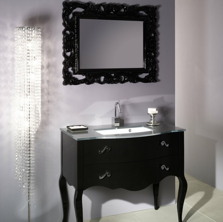 mueble tocador espejo color negro