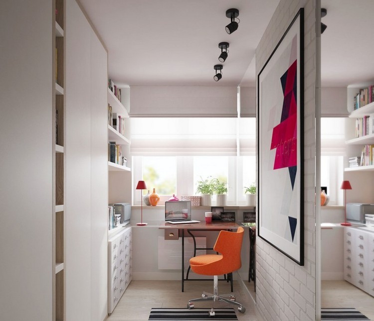 silla de diseño naranja diseño silla madera cuadros