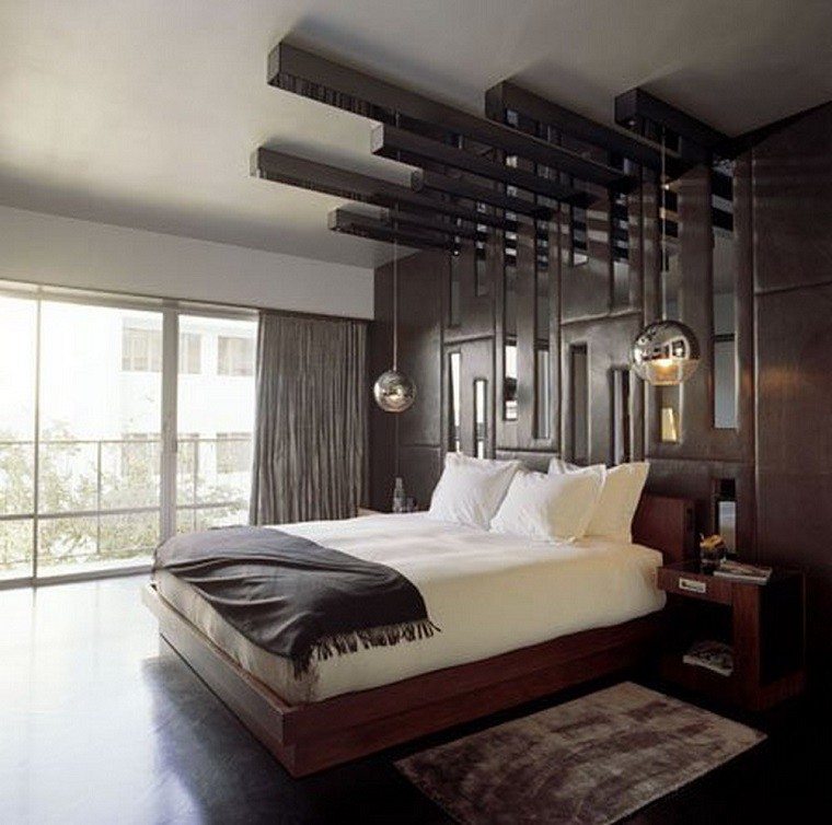 originales diseños dormitorios modernos lamparas