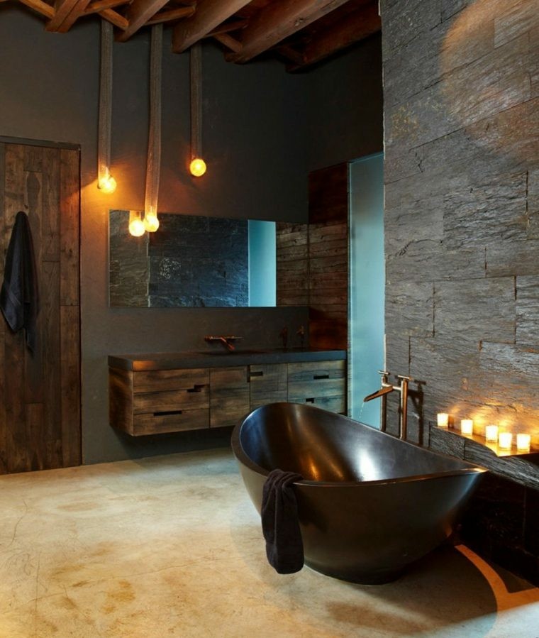 paredes cuarto baño moderno gris