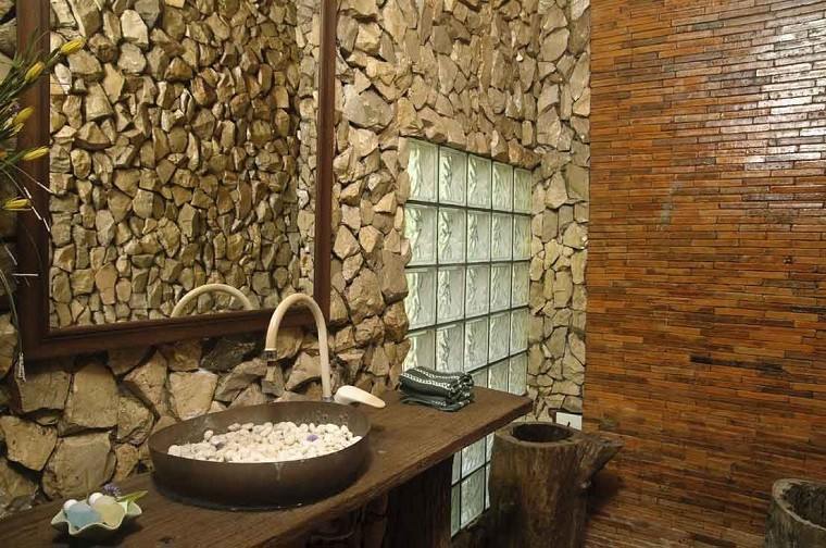baños rusticos diseño diseño rocas