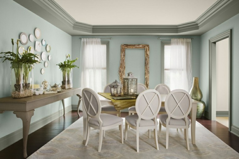 salon estilo clasico color celeste