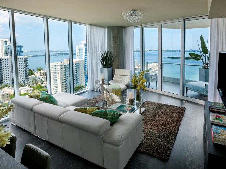 macetas grande blanca en el salón pequeño moderno salon pequeno moderno vistas preciosas sofa blanca ideas