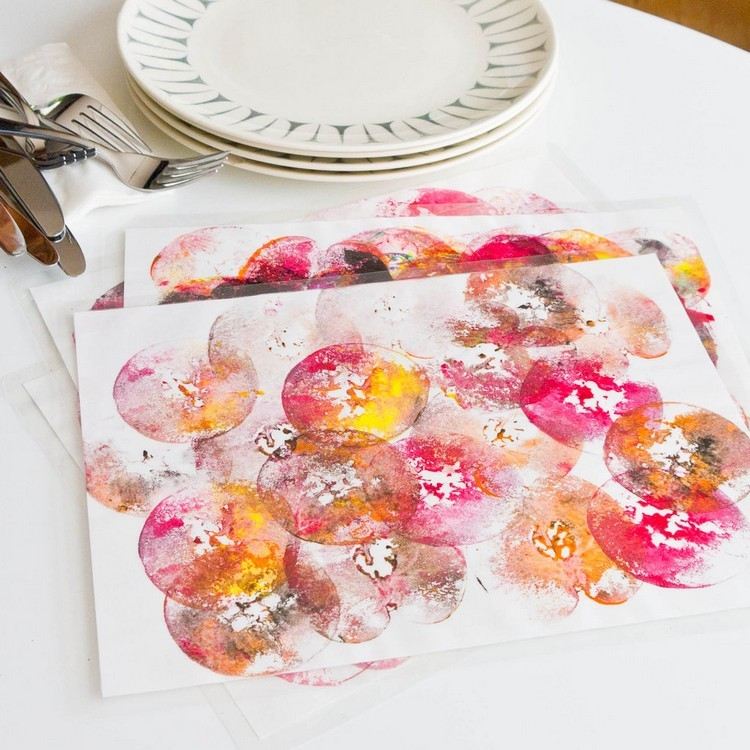 servilletas tarjetas diseño rosa platos