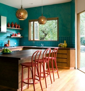 Cocinas pintadas con los colores de moda - 50 ideas