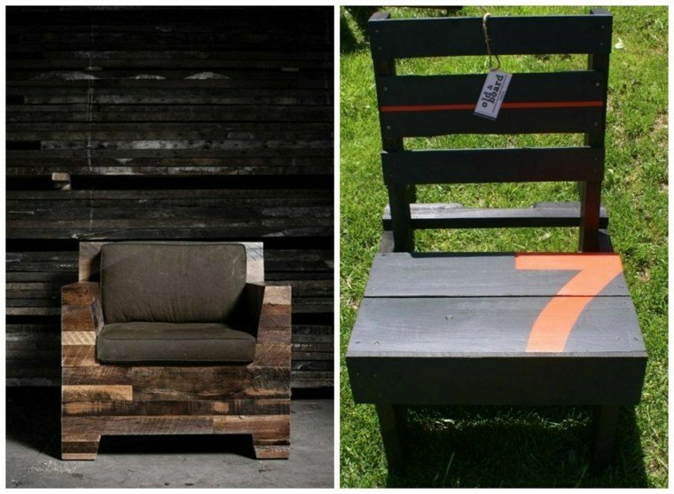 sillas diseño cajas madera palets