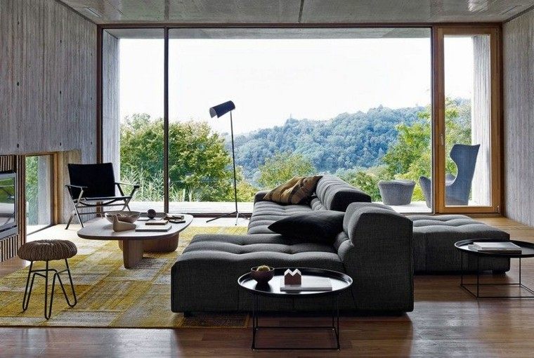 sofa diseño salon plantas accesorios silla