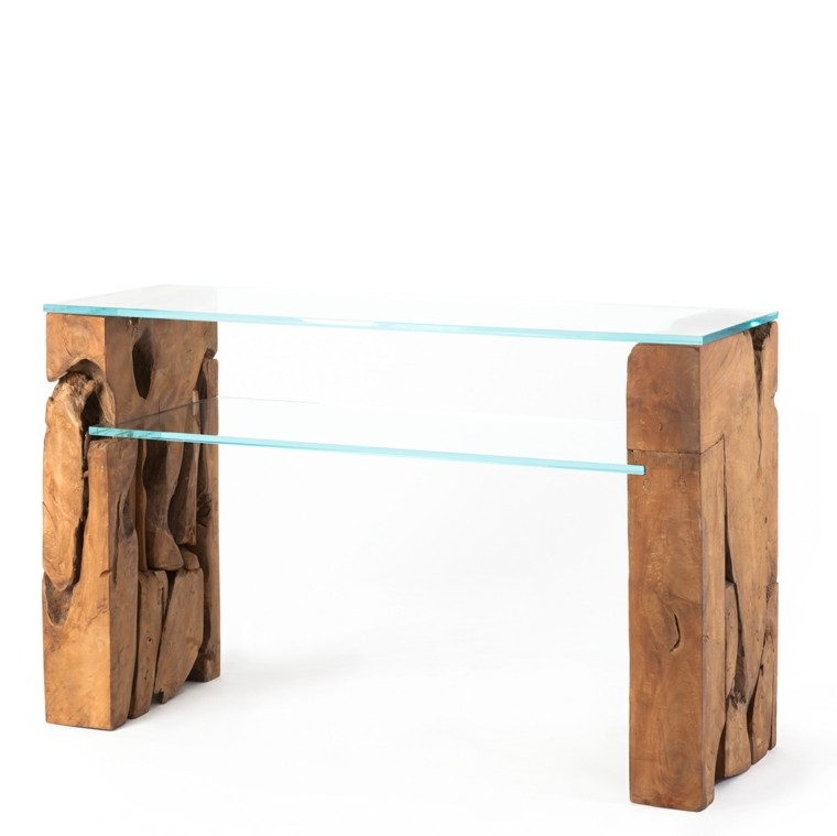 teca madera cristal trabajo rustica