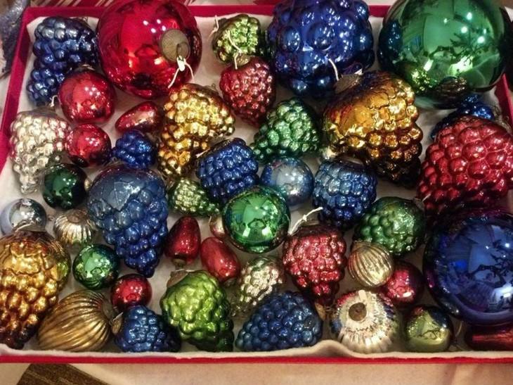 adornos navidades colores brillantes frutas