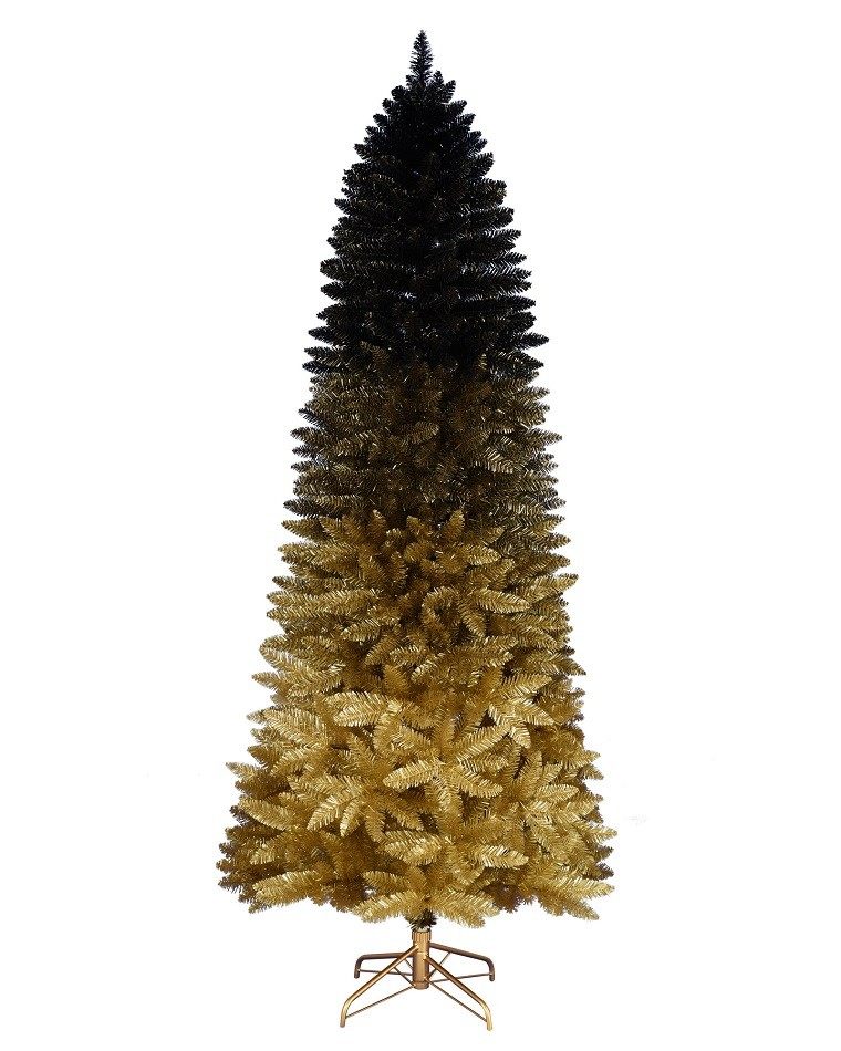 adornos navidad negros oro arbol elegante lujoso ideas