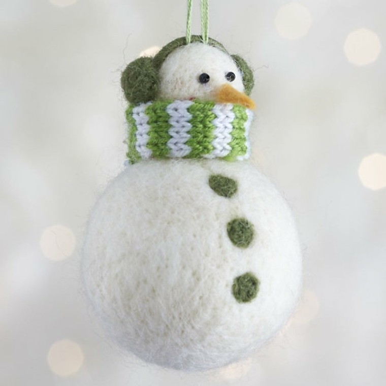 adornos decorativos navidad tejido hombre nieve ideas