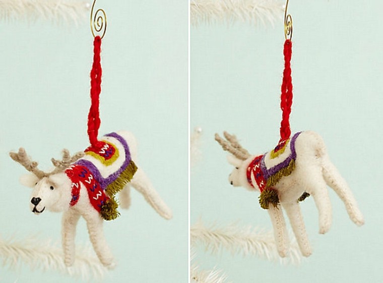 adornos decorativos navidad tejido renos ideas